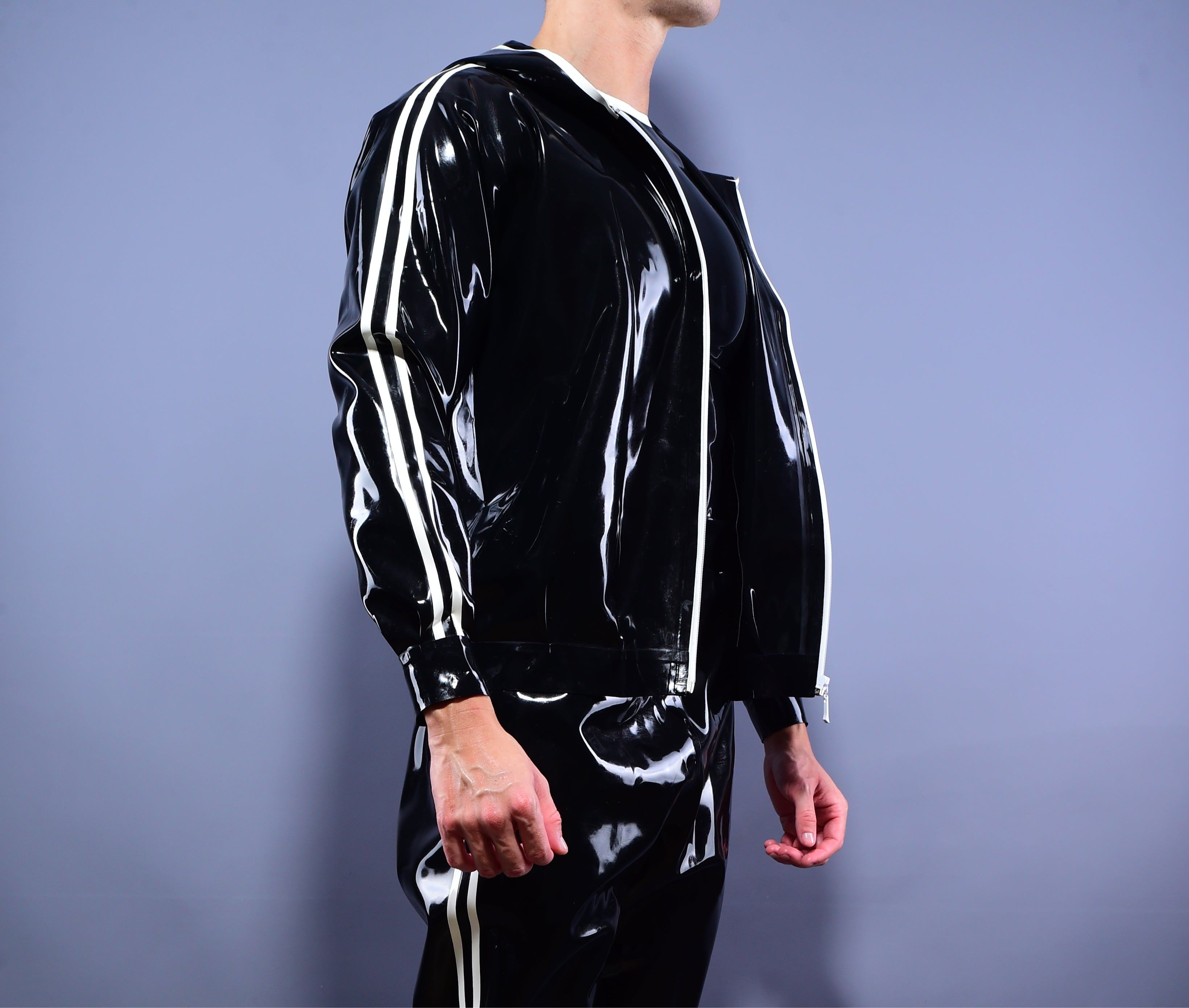 Trackline  Latex Hoodie