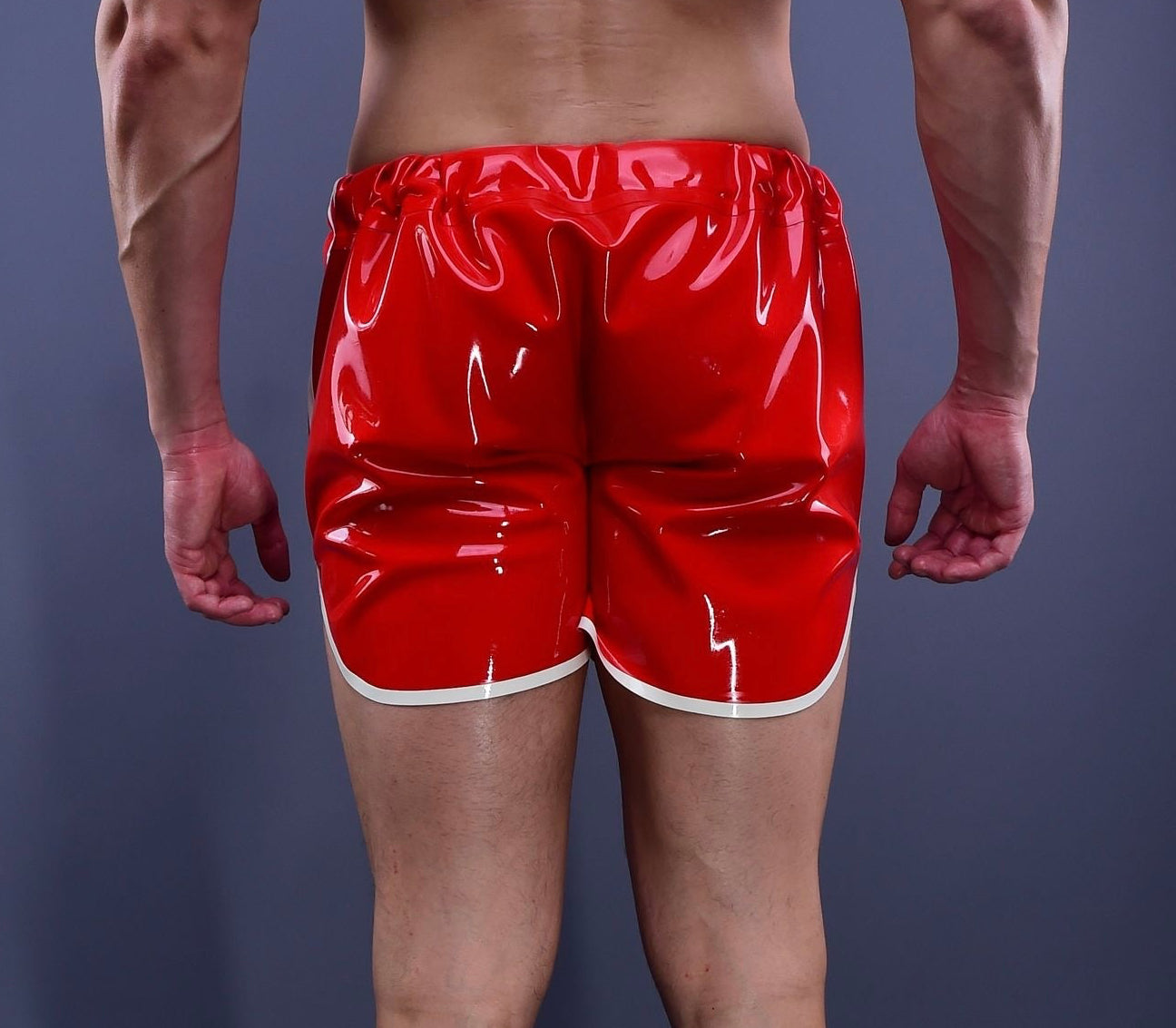 Trackline Latex Running Shorts Red Edition