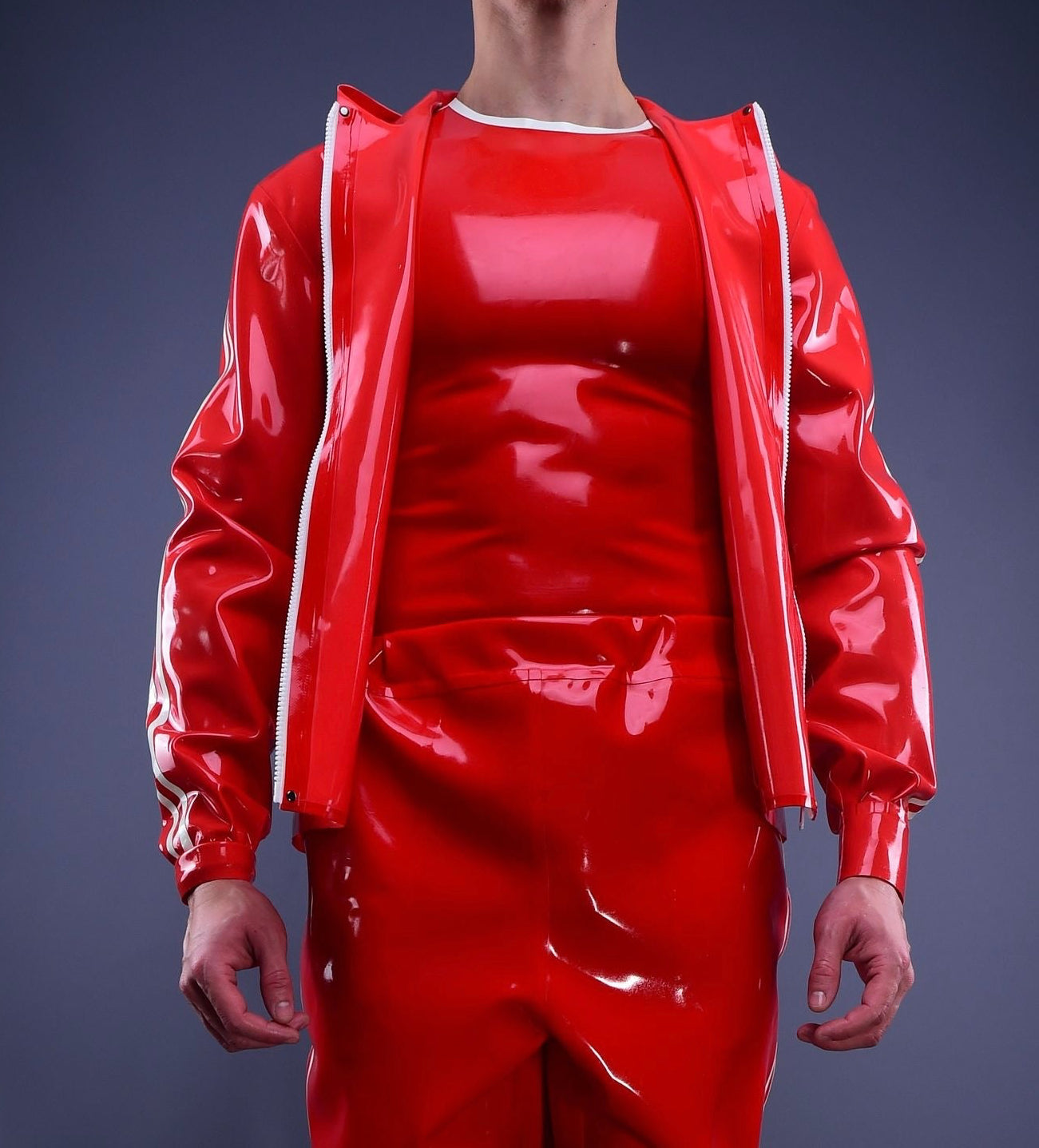 Trackline  Latex Hoodie Red Edition