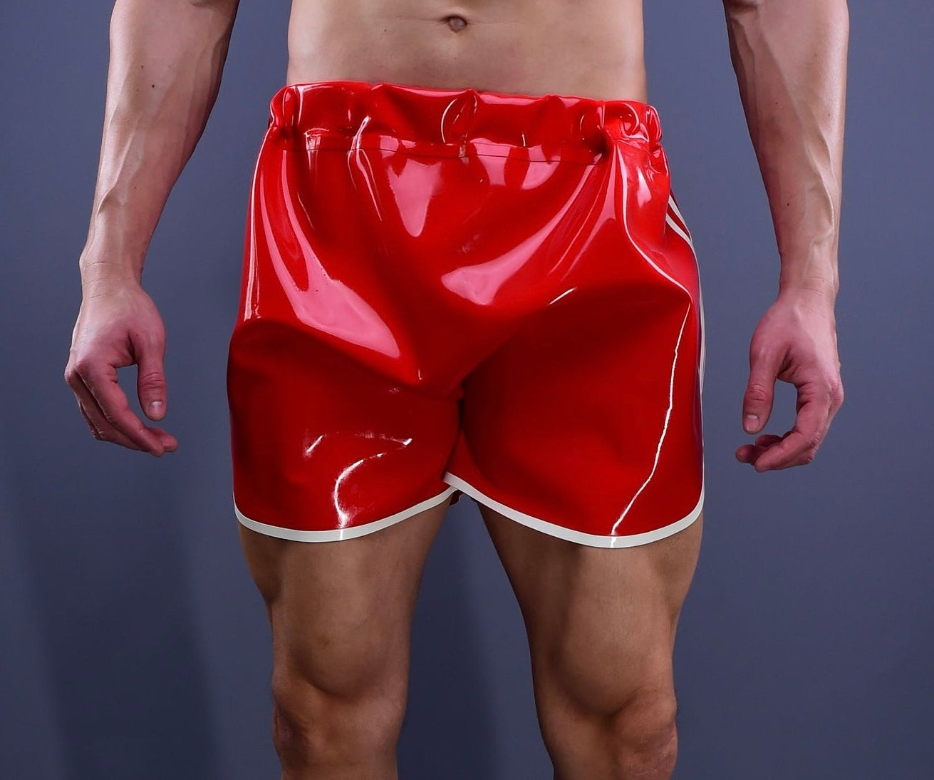 Trackline Latex Running Shorts Red Edition