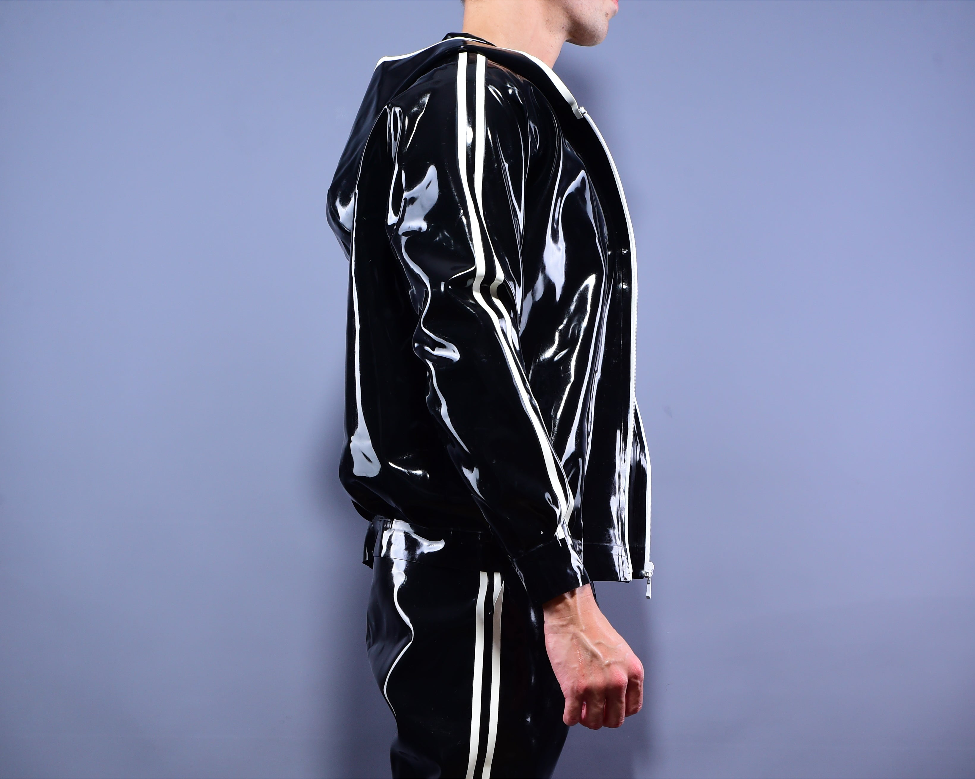 Trackline  Latex Hoodie