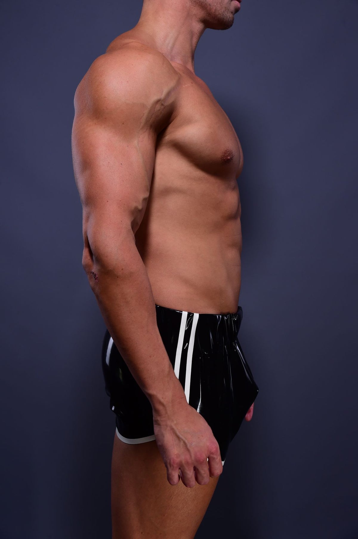 Trackline Latex Running Shorts
