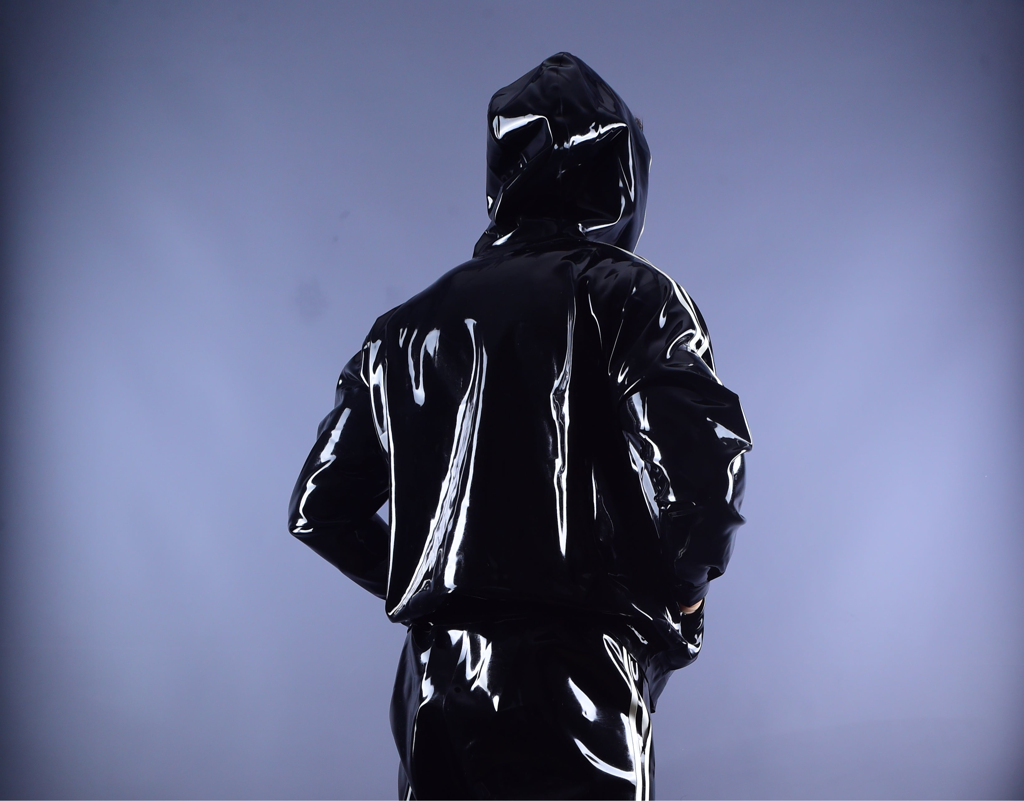 Trackline  Latex Hoodie