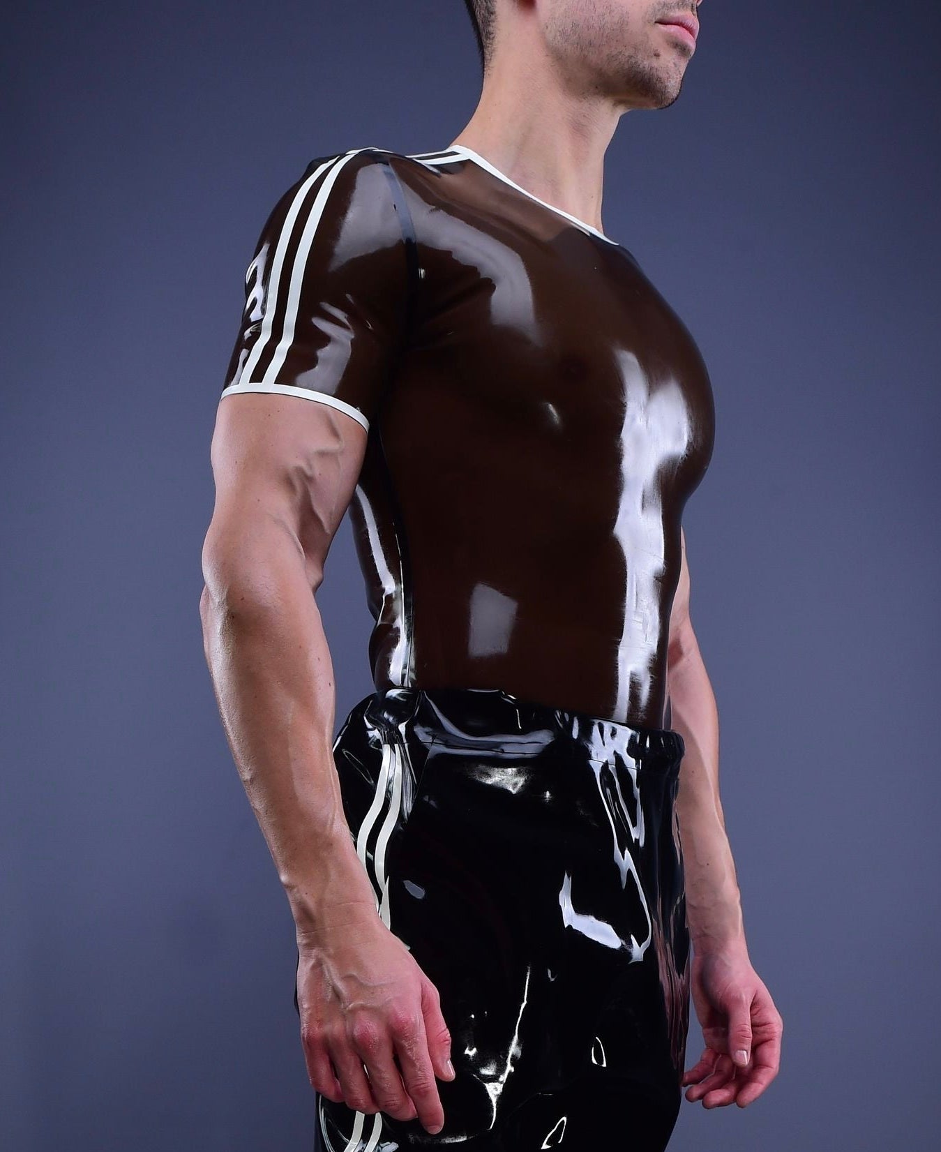 Trackline Latex T-Shirt Black Badge