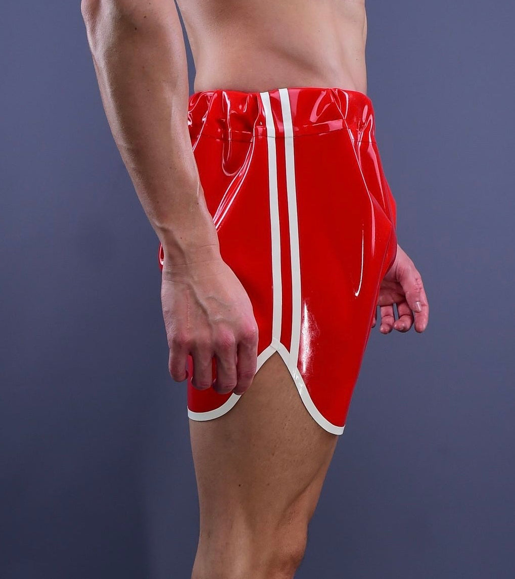 Trackline Latex Running Shorts Red Edition