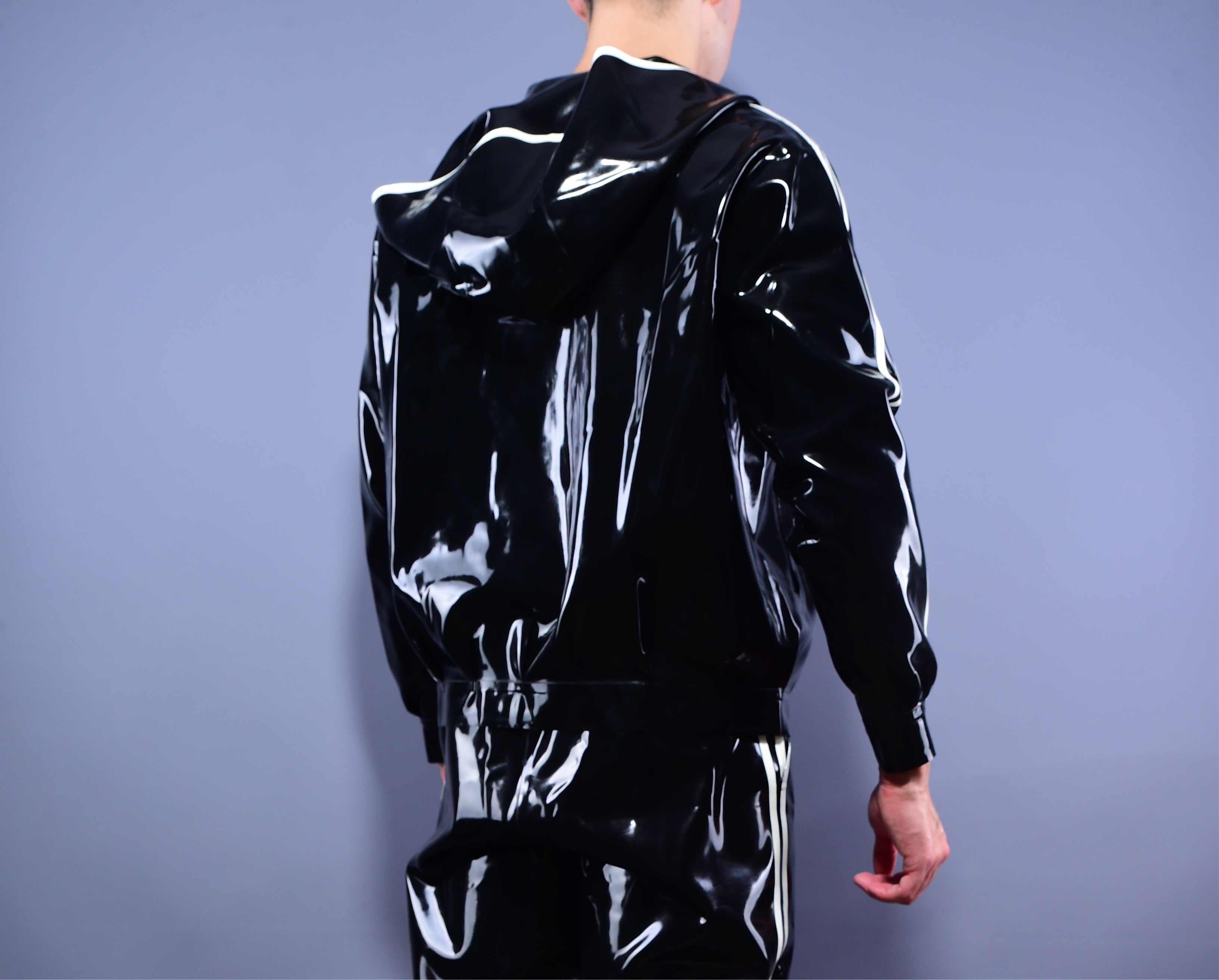 Trackline  Latex Hoodie