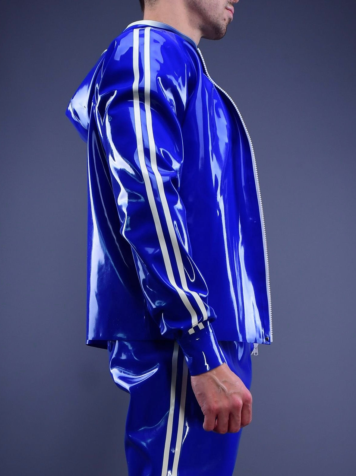 Trackline  Latex Hoodie Blue Edition