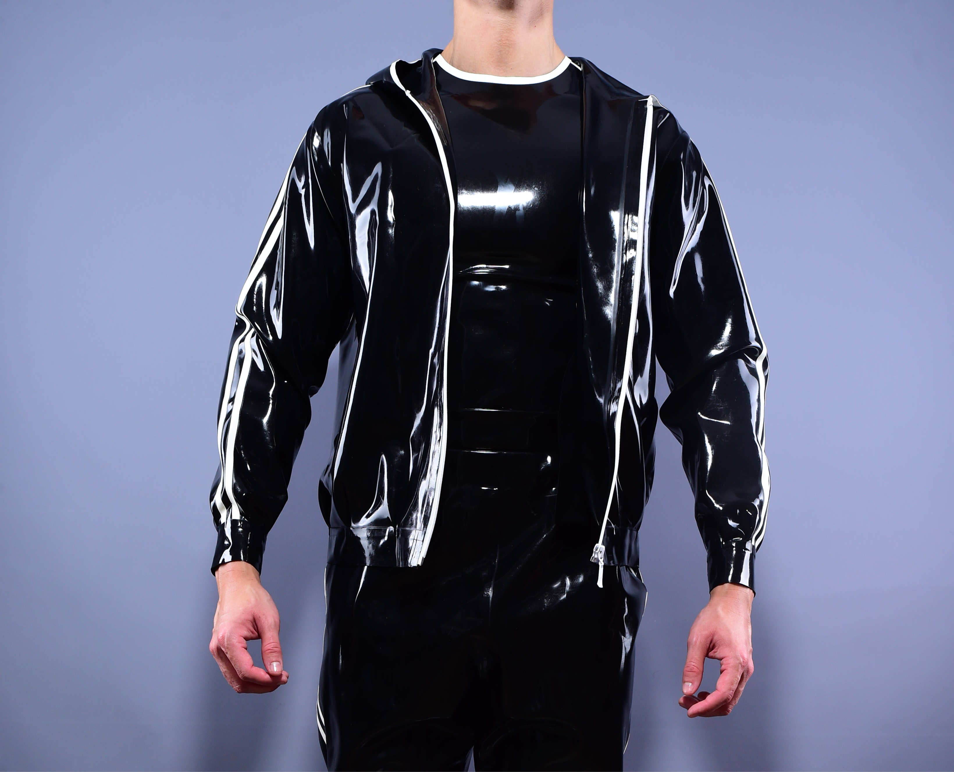 Trackline  Latex Hoodie