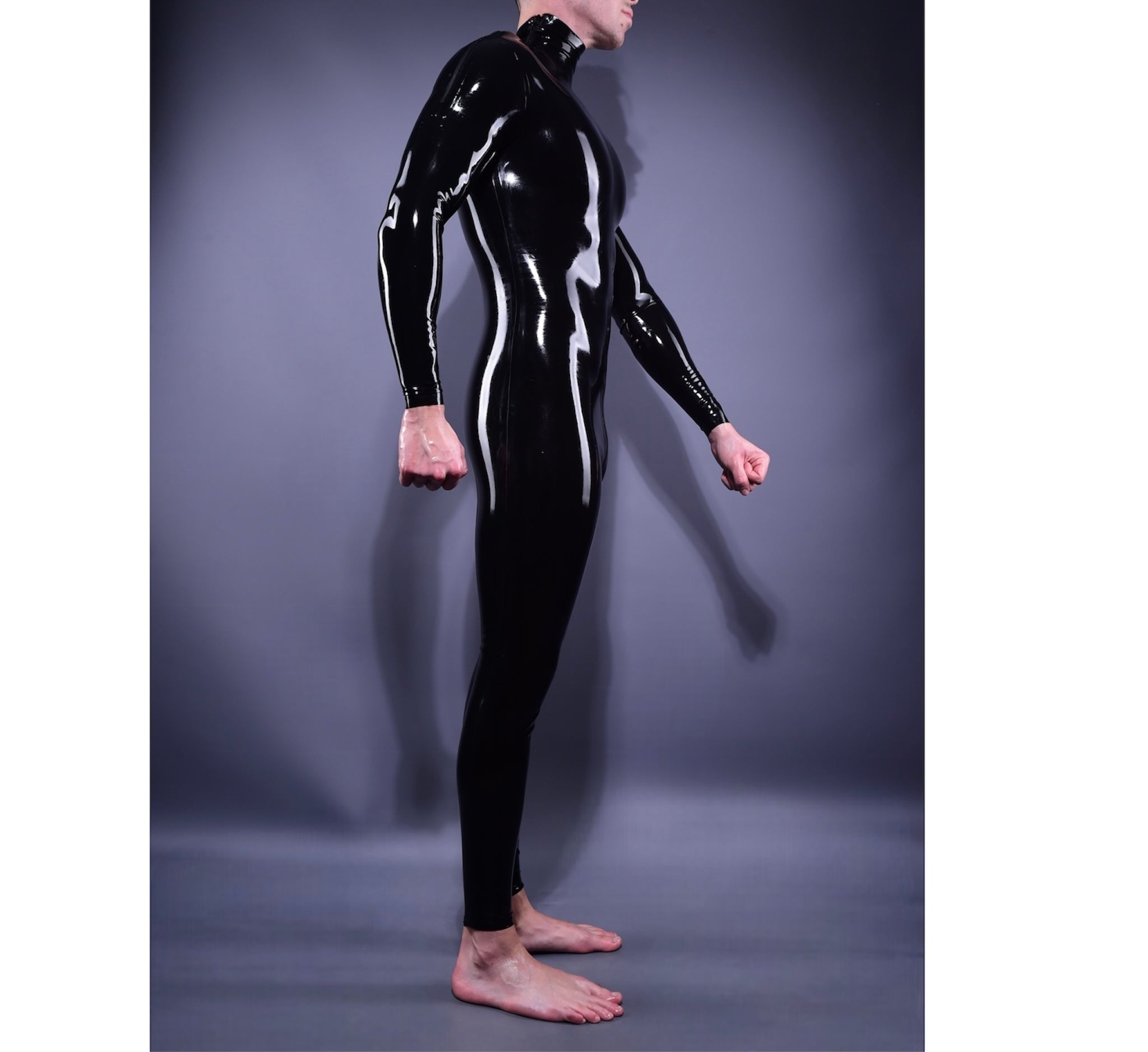 Latex Catsuit Shoulder Zip
