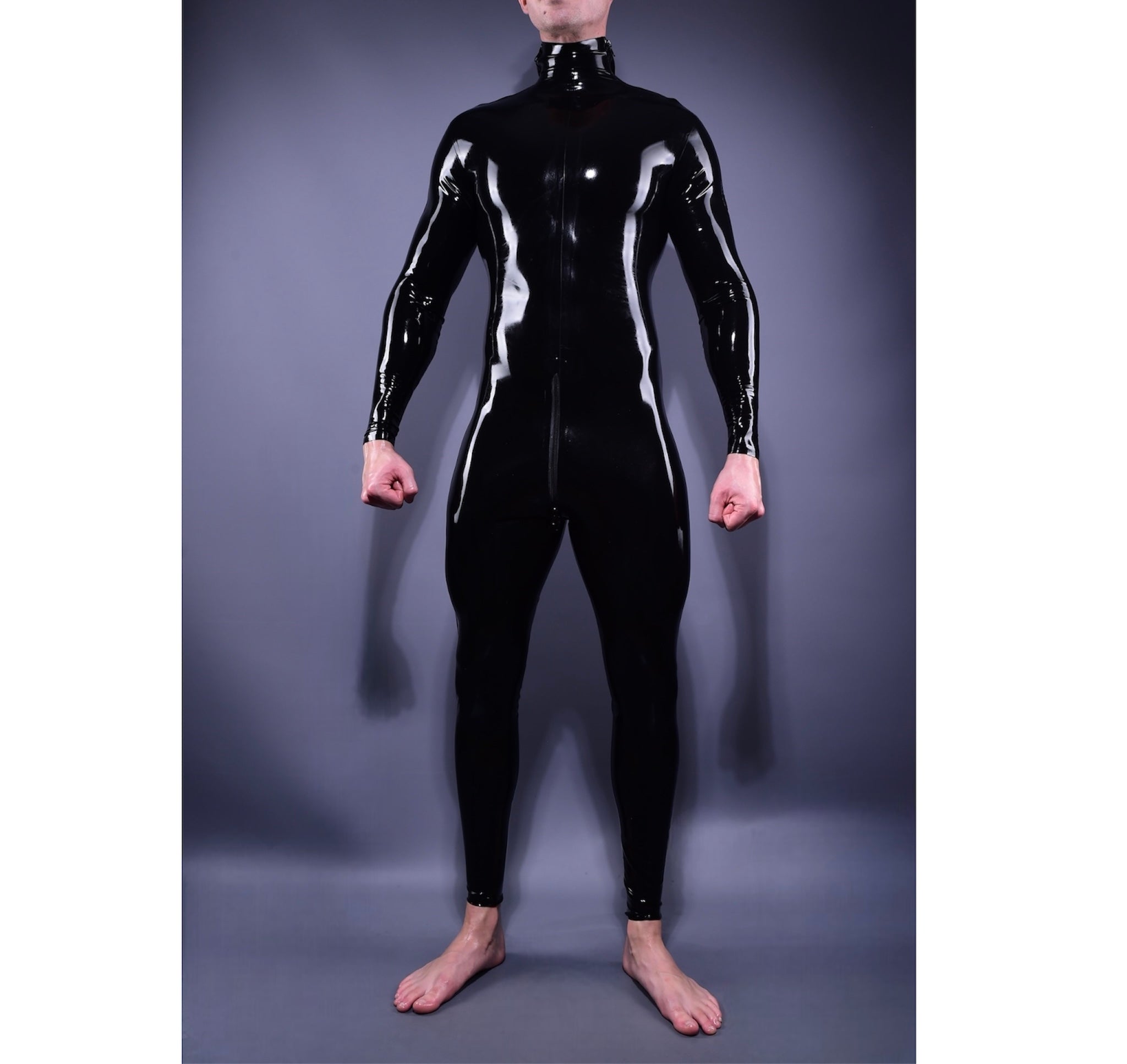 Latex Catsuit Shoulder Zip